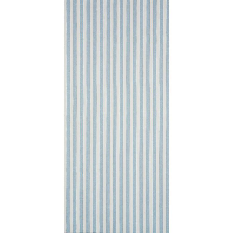 Sky blue linen-stripe textured wallcovering with a subtle woven pattern