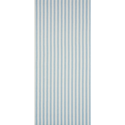 Sky blue linen-stripe textured wallcovering with a subtle woven pattern