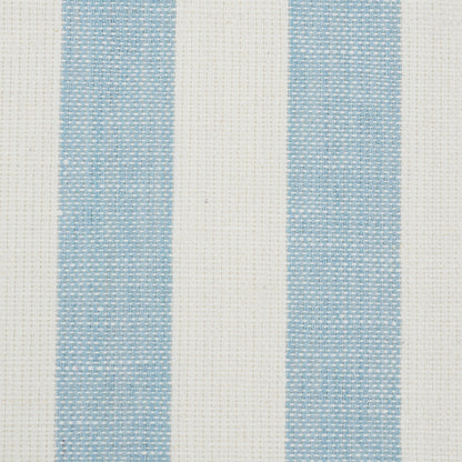 Textured wallcovering with a linen stripe in sky blue.