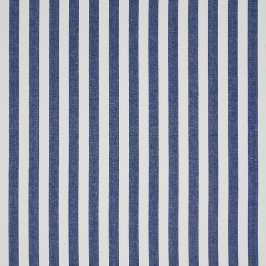 SCHUMACHER  DOWN TO EARTH TEXTURED WALLCOVERING LINEN STRIPE   INDIGO   - 5010254