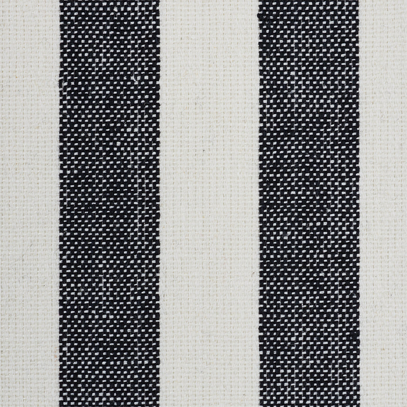 Textured wallcovering with a black linen stripe.