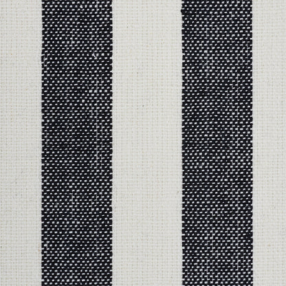 Textured wallcovering with a black linen stripe.