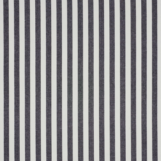 SCHUMACHER  DOWN TO EARTH TEXTURED WALLCOVERING LINEN STRIPE   BLACK   - 5010255