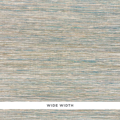 SCHUMACHER WALLCOVERING  DOWN TO EARTH TEXTURED WALLCOVERING METALLIZED FLAX   PEACOCK   - 5010280