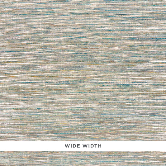 SCHUMACHER WALLCOVERING  DOWN TO EARTH TEXTURED WALLCOVERING METALLIZED FLAX   PEACOCK   - 5010280