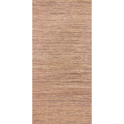 Textured wallcovering with metallic flax pattern in aubergine.