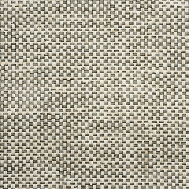 SCHUMACHER  DOWN TO EARTH TEXTURED WALLCOVERING TONAL PAPERWEAVE   CHARCOAL   - 5010293