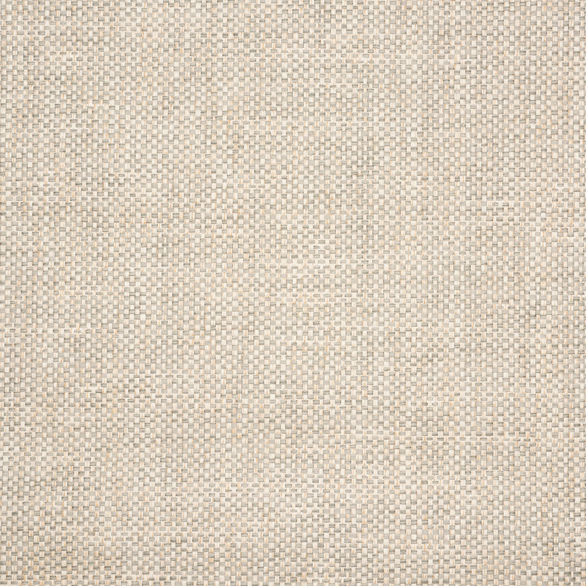 Beige textured wallcovering with a tight, grid-like woven pattern in a natural linen tone.
