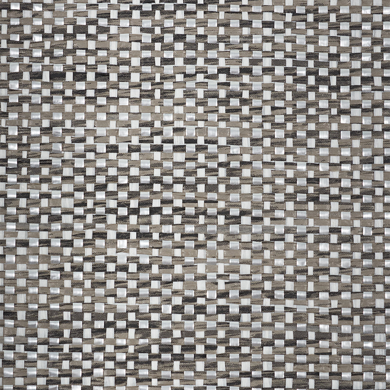 SCHUMACHER  DOWN TO EARTH TEXTURED WALLCOVERING METAL PAPERWEAVE   CHARCOAL   - 5010310