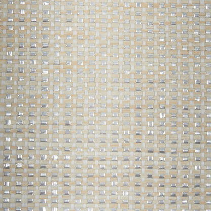 SCHUMACHER  DOWN TO EARTH TEXTURED WALLCOVERING METAL PAPERWEAVE   IVORY   - 5010311