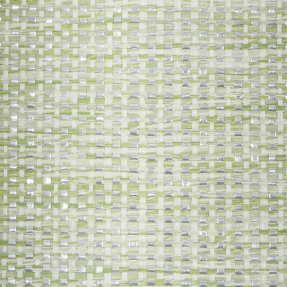 SCHUMACHER  DOWN TO EARTH TEXTURED WALLCOVERING METAL PAPERWEAVE   GREEN   - 5010313