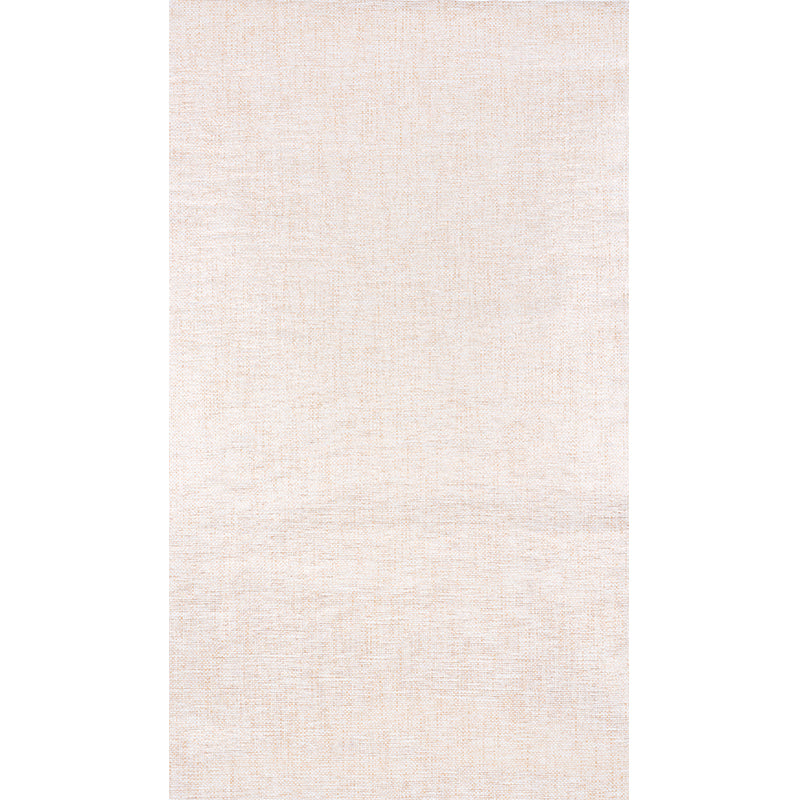 Beige linen-textured wallcovering with a subtle woven pattern; warm neutral color with copper shimmer.