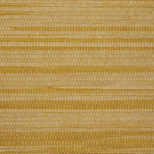 SCHUMACHER  DOWN TO EARTH TEXTURED WALLCOVERING DYED RAFFIA   YELLOW   - 5010344