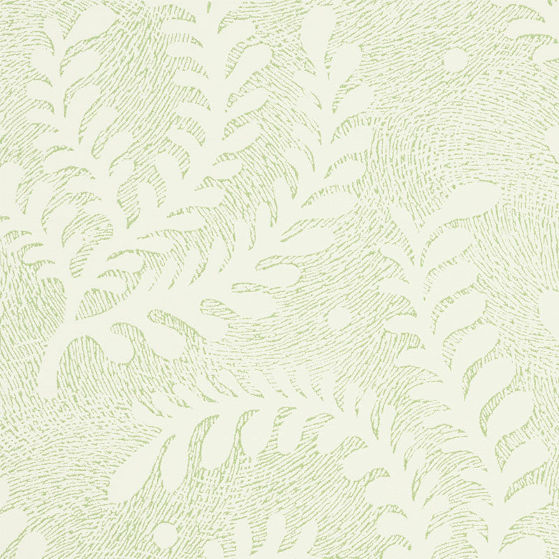 SCHUMACHER WALLCOVERING  WALLFLOWERS ETCHED FERN   LEAF   - 5010381
