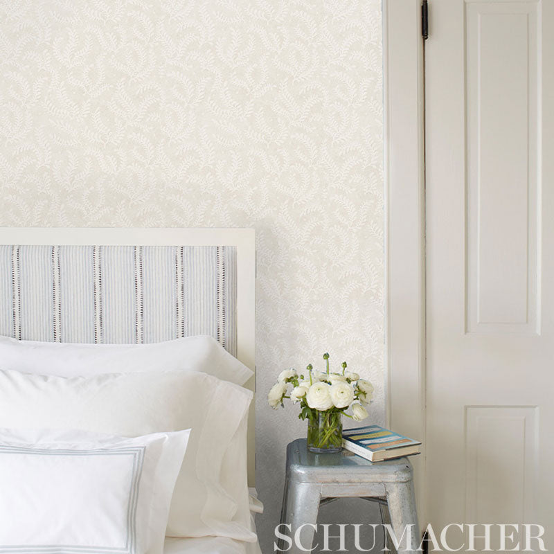 SCHUMACHER WALLCOVERING  WALLFLOWERS ETCHED FERN   LEAF   - 5010381