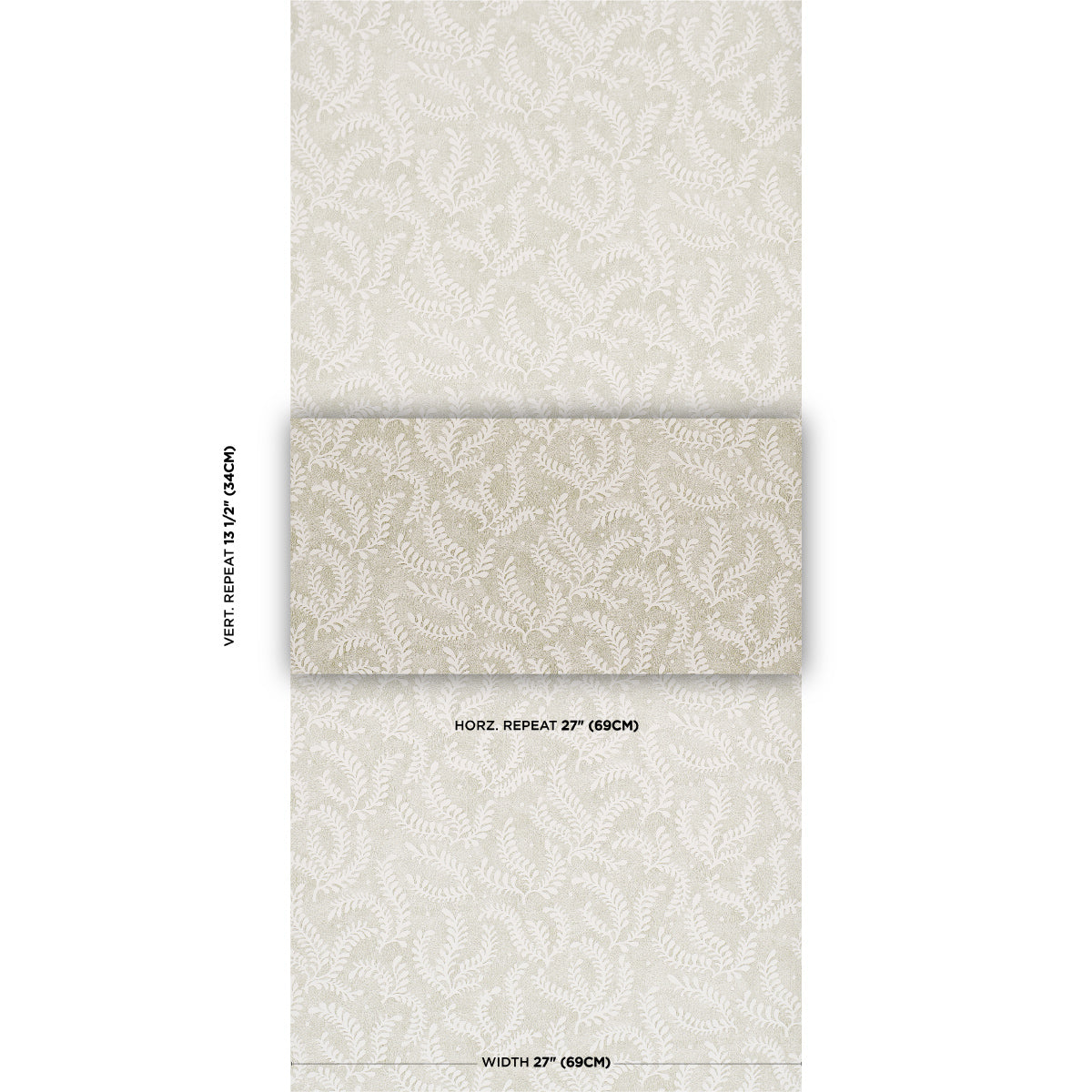 SCHUMACHER  PERENNIAL FAVORITES ETCHED FERN   Green   - 5010383