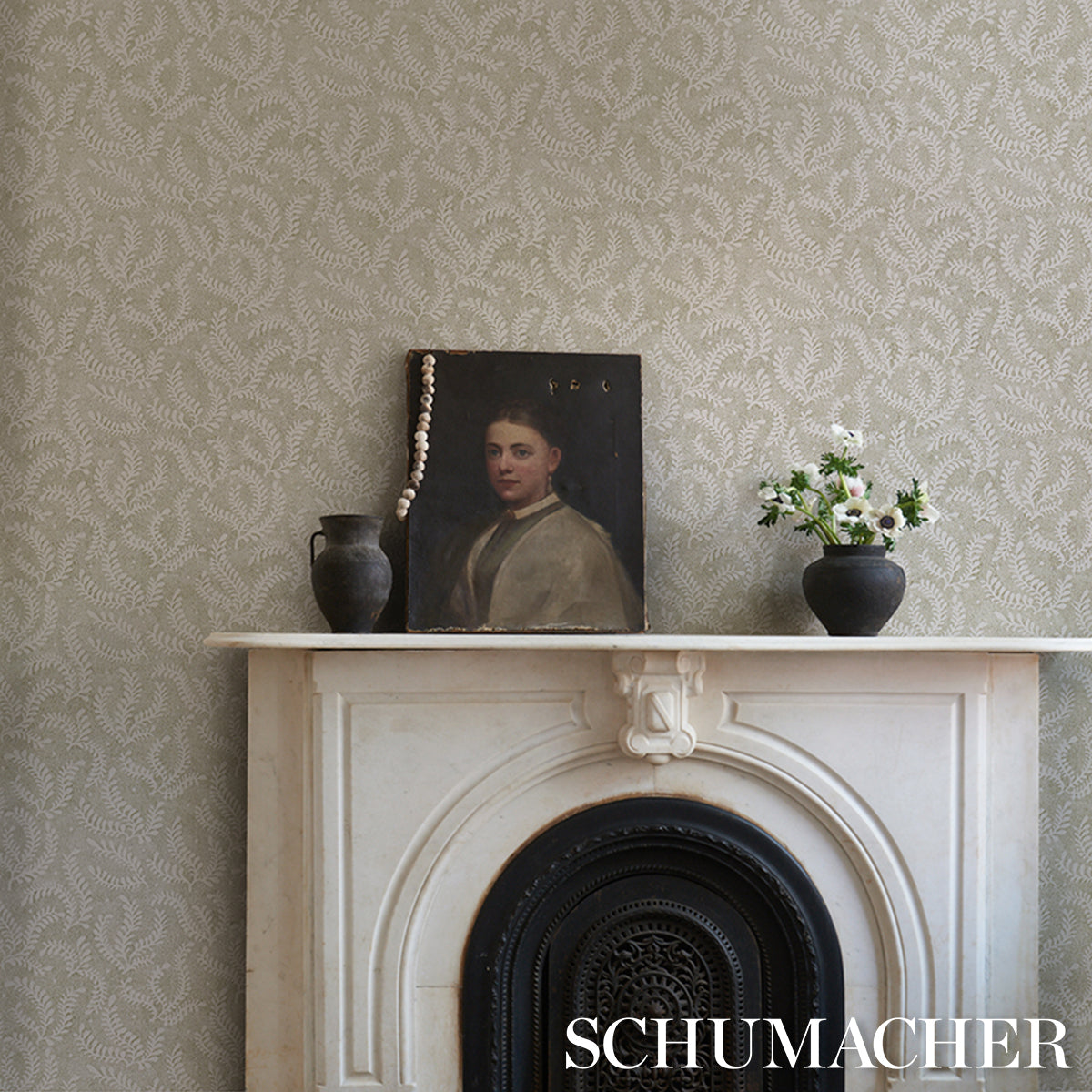 SCHUMACHER  PERENNIAL FAVORITES ETCHED FERN   Green   - 5010383