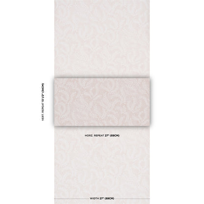 SCHUMACHER  PERENNIAL FAVORITES ETCHED FERN   Blush   - 5010384