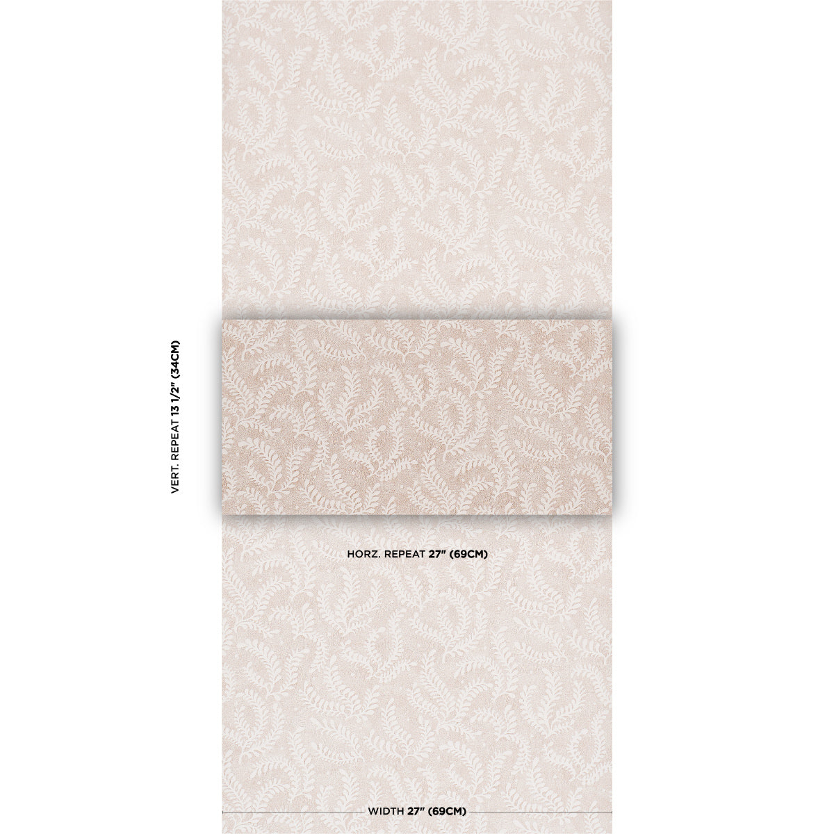 SCHUMACHER  PERENNIAL FAVORITES ETCHED FERN   Brown   - 5010385