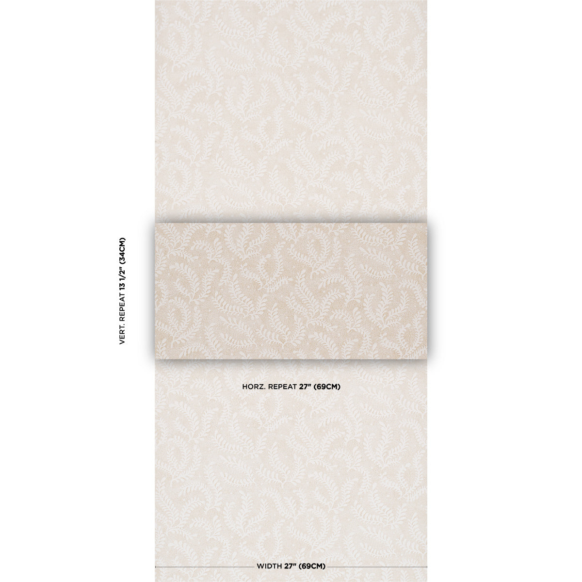 SCHUMACHER  PERENNIAL FAVORITES ETCHED FERN   Ochre   - 5010386