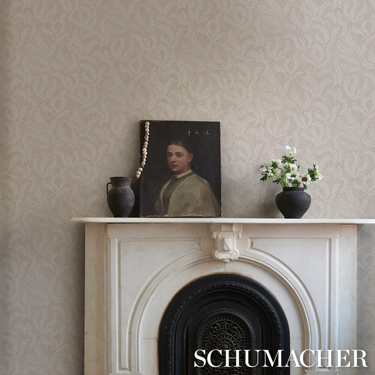 SCHUMACHER  PERENNIAL FAVORITES ETCHED FERN   Ochre   - 5010386