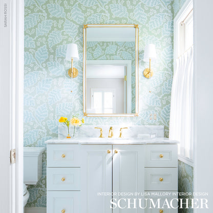 SCHUMACHER WALLCOVERING  WALLFLOWERS ESTELLE   GREEN   - 5010392