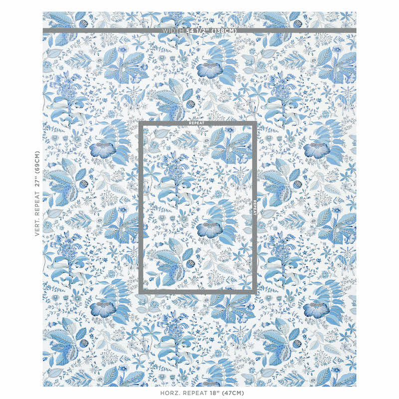 SCHUMACHER  SCHUMACHER CLASSICS POMEGRANATE BOTANICAL   BLUE   - 5010443