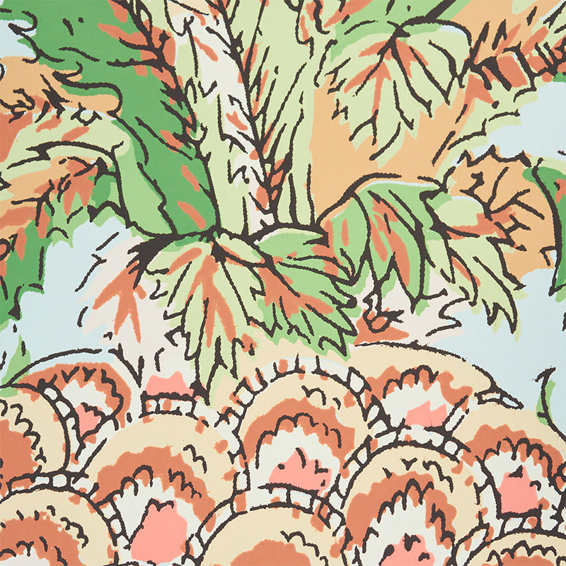 SCHUMACHER WALLCOVERING  SIGNATURE SCHUMACHER WALLCOVERING PINEAPPLES   SKY   - 5010450