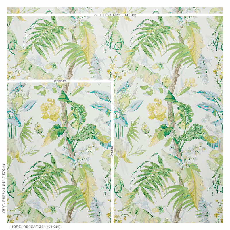 SCHUMACHER WALLCOVERING  SIGNATURE SCHUMACHER WALLCOVERING TROPIQUE   CITRON   - 5010480