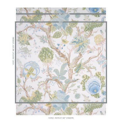 SCHUMACHER WALLCOVERING  PERENNIAL FAVORITES INDIAN ARBRE   SOFT GREEN   - 5010493