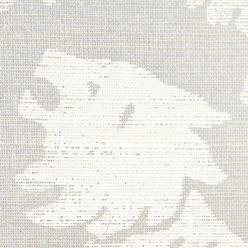 Sisal fabric in ivory on silver with a fine woven texture; upholstery or drapery textile.