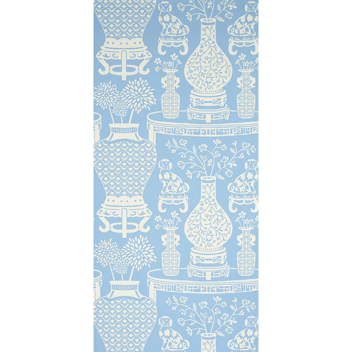 SCHUMACHER WALLCOVERING  PREPPY CHIC HELLENE   SKY   - 5010551