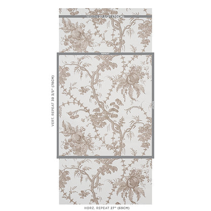 SCHUMACHER WALLCOVERING  SIGNATURE SCHUMACHER WALLCOVERING SAN CRISTOBAL TOILE   COCOA   - 5010621