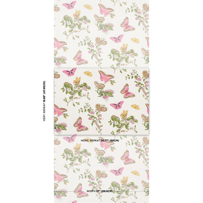 SCHUMACHER WALLCOVERING  SIGNATURE SCHUMACHER WALLCOVERING BAUDIN BUTTERFLY   BLUSH   - 5010690