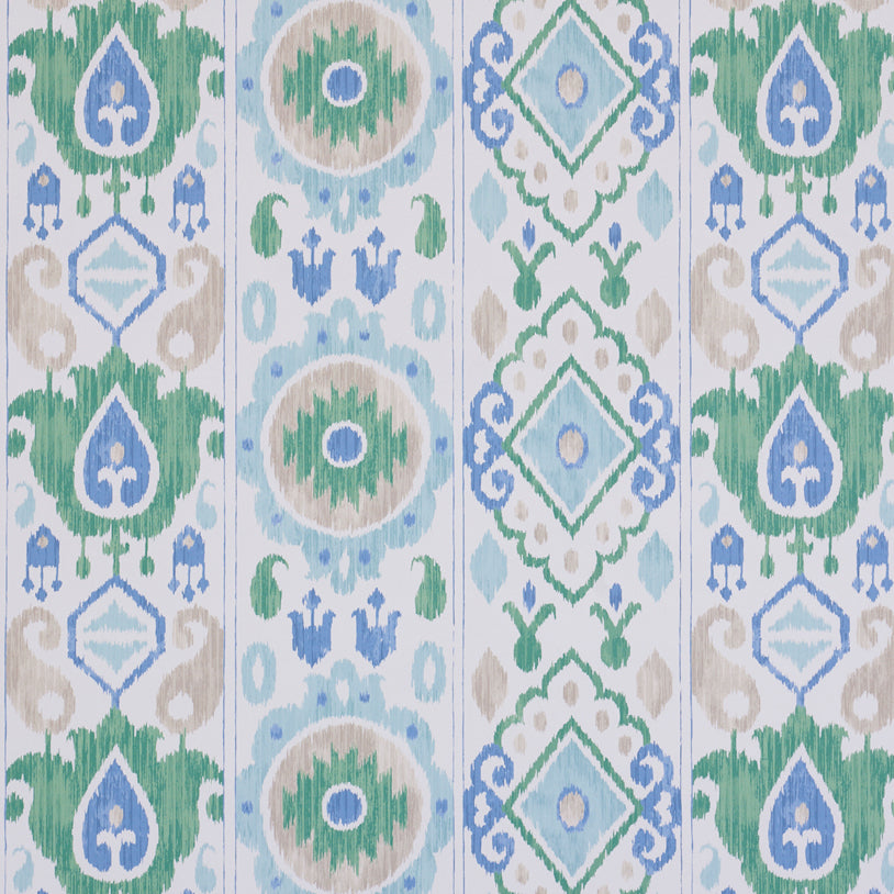 SCHUMACHER  NEW TRADITIONAL II ELIZIA IKAT   GREEN , BLUE   - 5010710