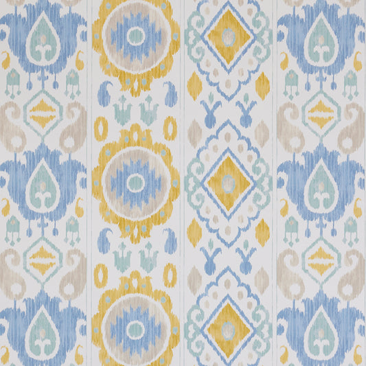 SCHUMACHER  NEW TRADITIONAL ELIZIA IKAT   SKY , OCHRE   - 5010711