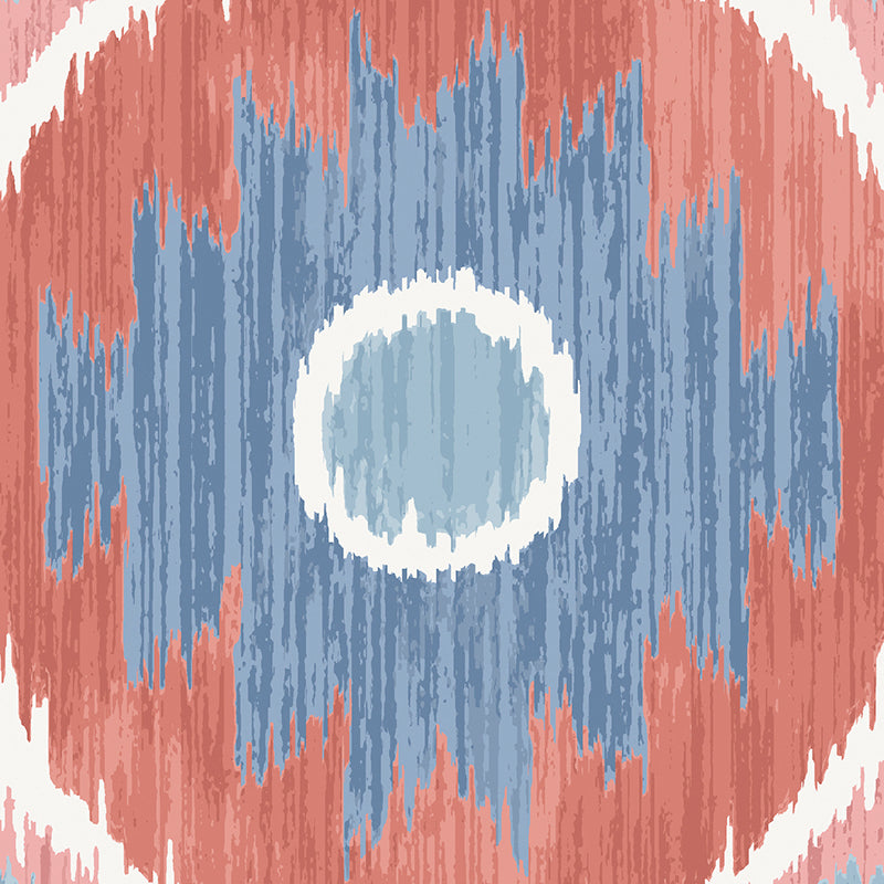 SCHUMACHER  NEW TRADITIONAL ELIZIA IKAT   ROSE , INDIGO   - 5010712