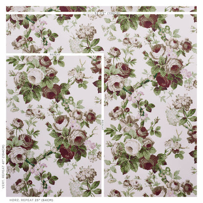 SCHUMACHER WALLCOVERING  COUNTRY CHIC NANCY FLORAL   GRISAILLE   - 5010841
