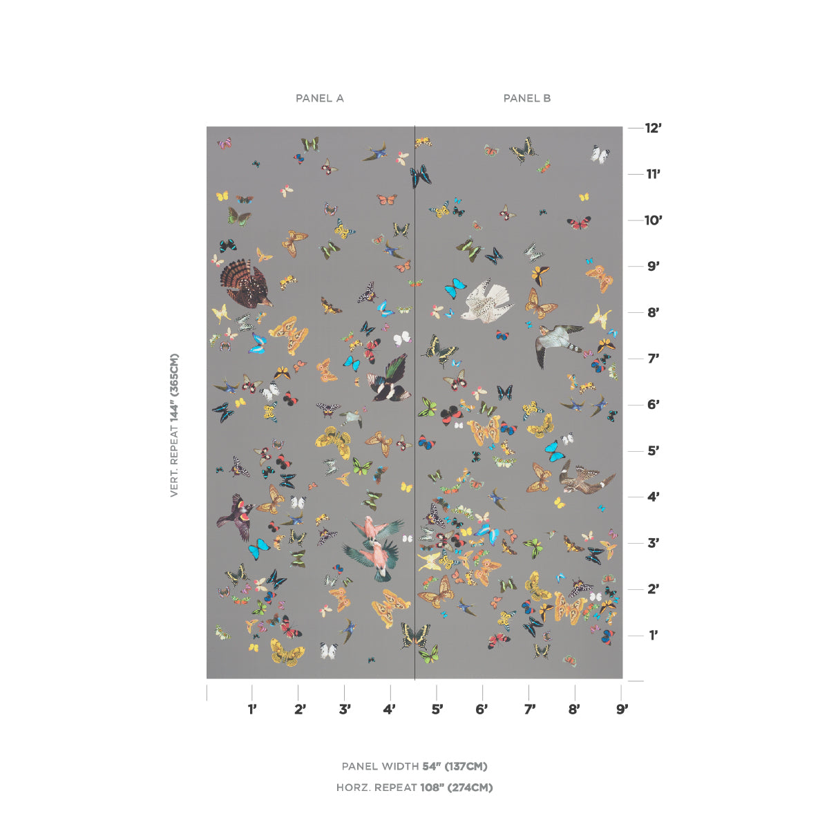 SCHUMACHER  ANNE LEMANSKI FOR PEG NORRISS QUEEN'S FLIGHT PANEL SET   GREY   - 5010862