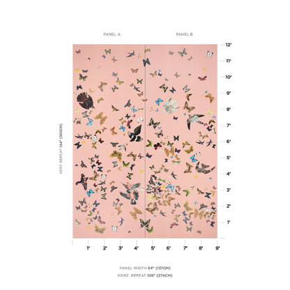 SCHUMACHER  ANNE LEMANSKI FOR PEG NORRISS QUEEN'S FLIGHT PANEL SET   PINK   - 5010864