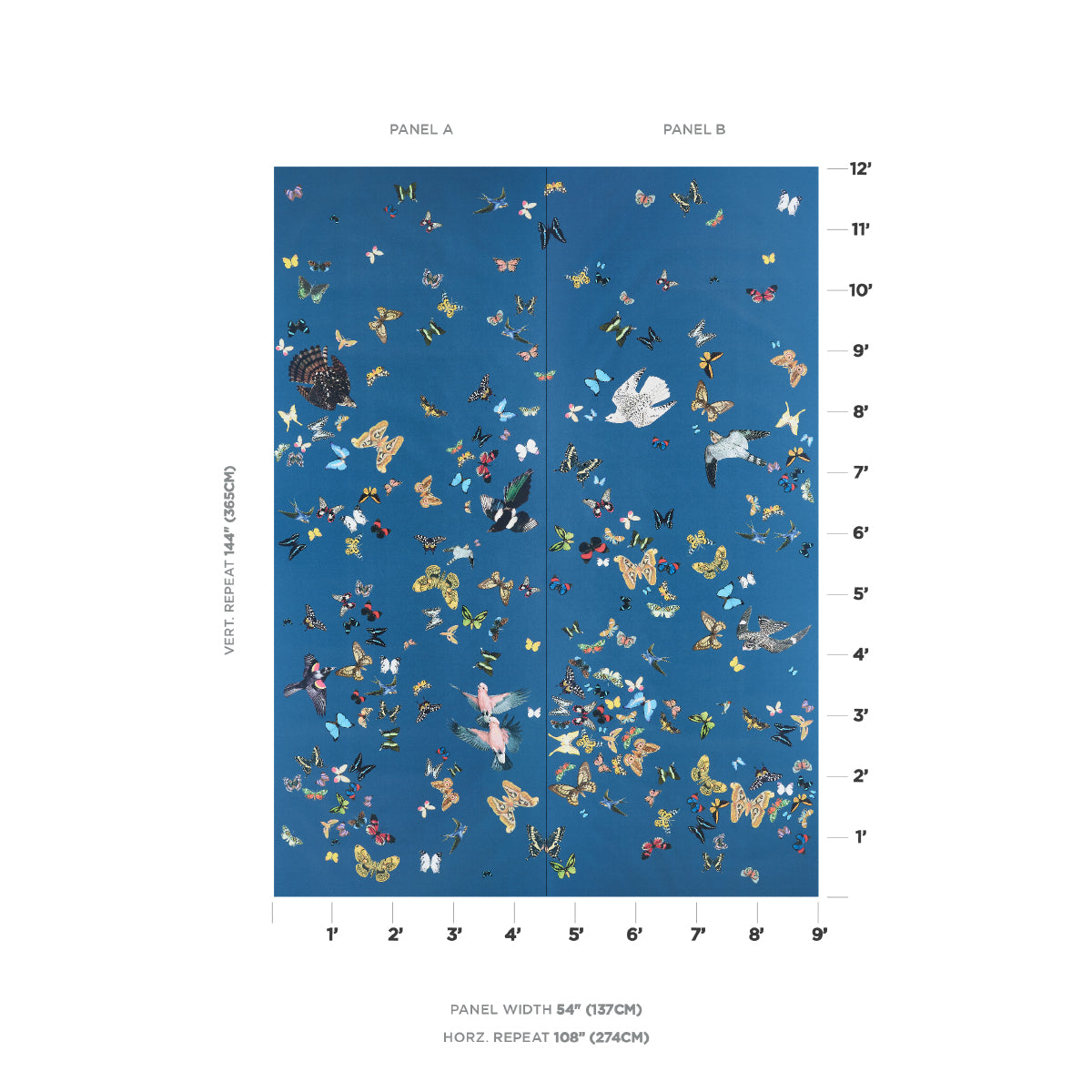 SCHUMACHER  ANNE LEMANSKI FOR PEG NORRISS QUEEN'S FLIGHT PANEL SET   NAVY   - 5010867