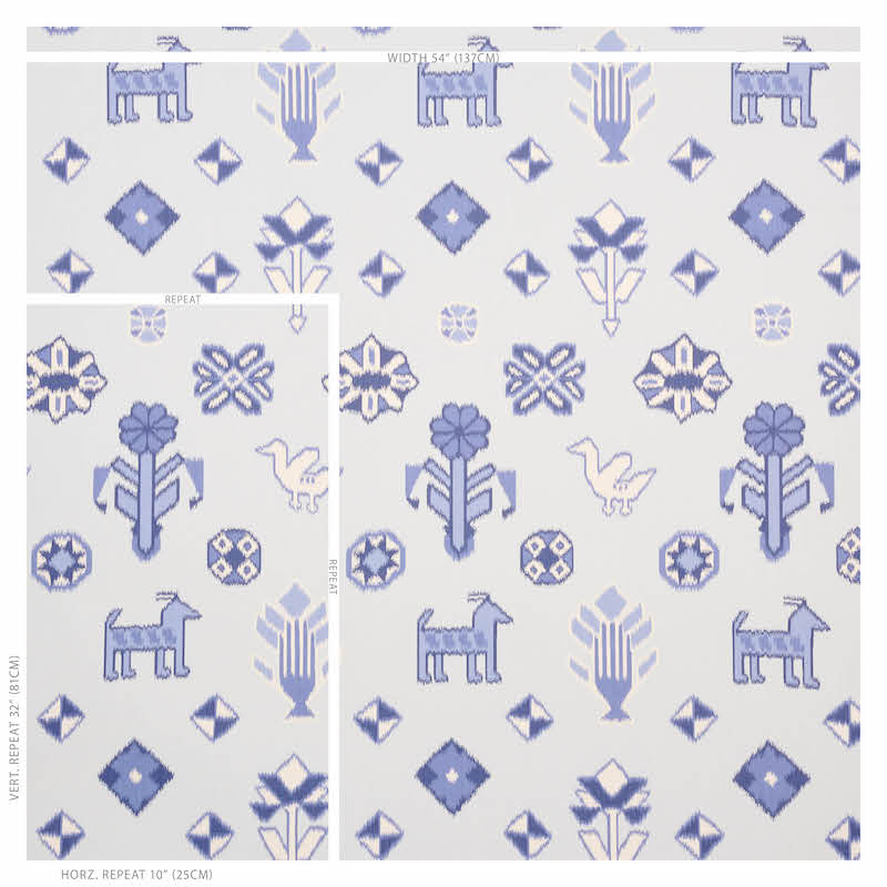 SCHUMACHER  TRUE WEST CHUSKA WARP PRINT   BLUE   - 5010870
