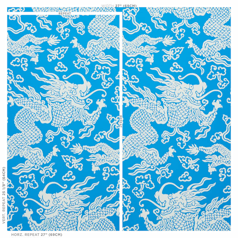 SCHUMACHER  FIRE BREATHER RUAN DRAGON DAMASK   BLUE   - 5010881