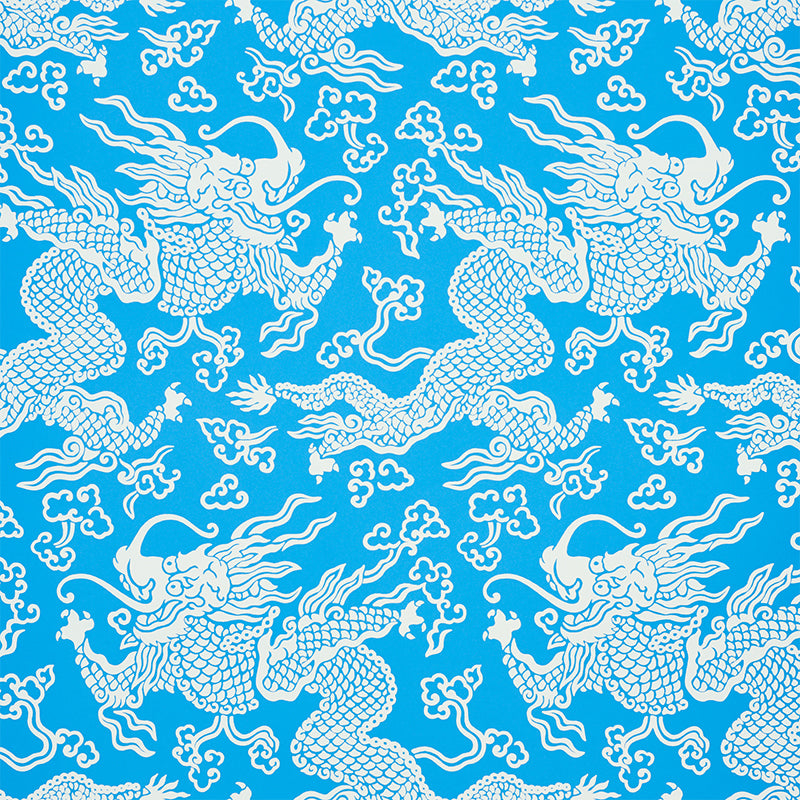 SCHUMACHER  FIRE BREATHER RUAN DRAGON DAMASK   BLUE   - 5010881