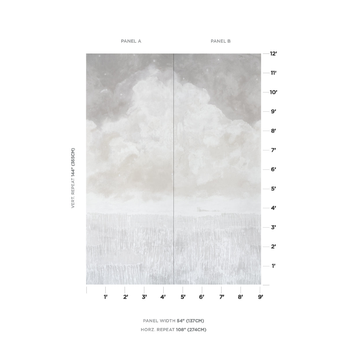 SCHUMACHER  COLETTE COSENTINO SIRENE PANEL SET   OPAL   - 5010901