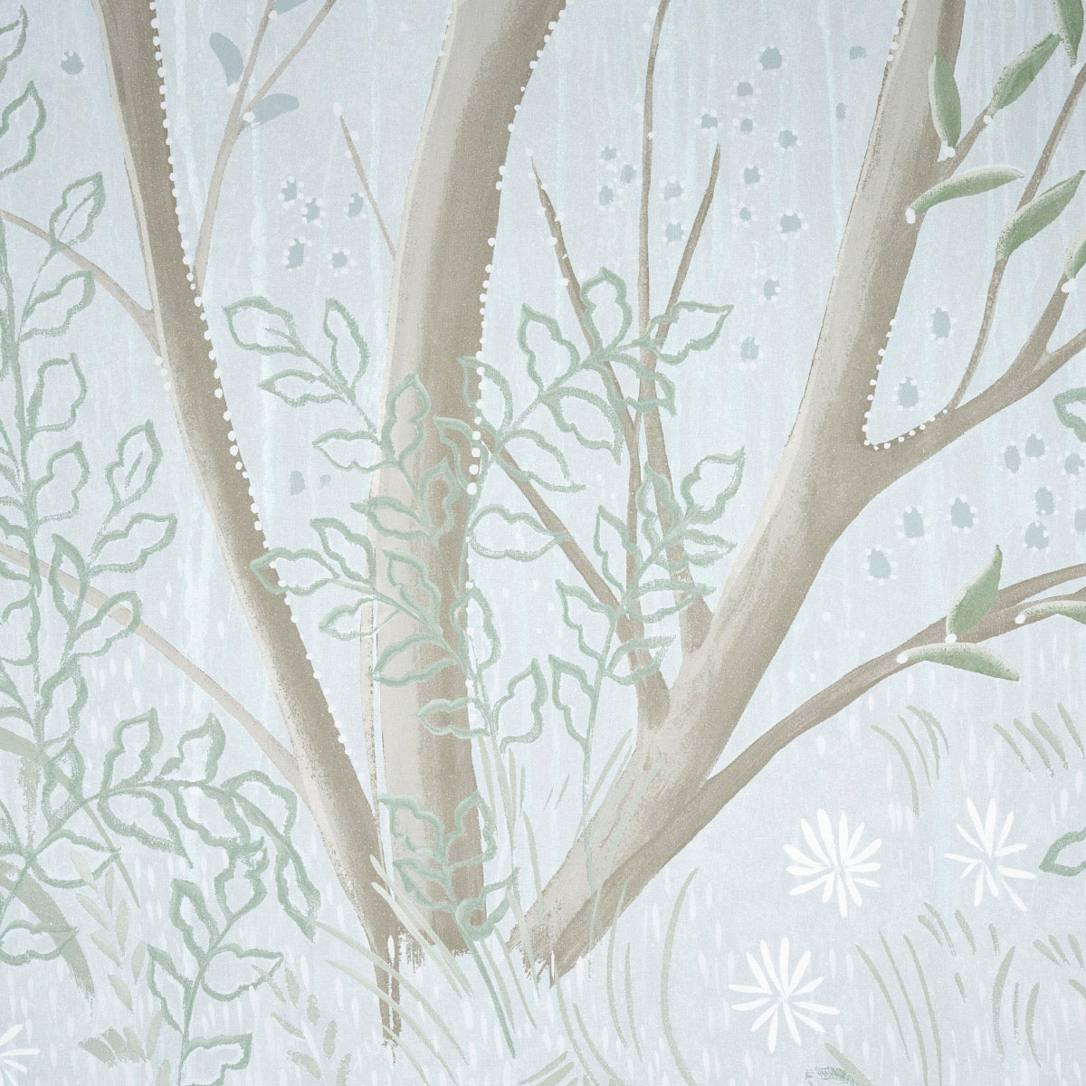 SCHUMACHER WALLCOVERING  PANELS BRINDILLE GOLDEN ACCENTED PANEL SET   MINERAL   - 5010923