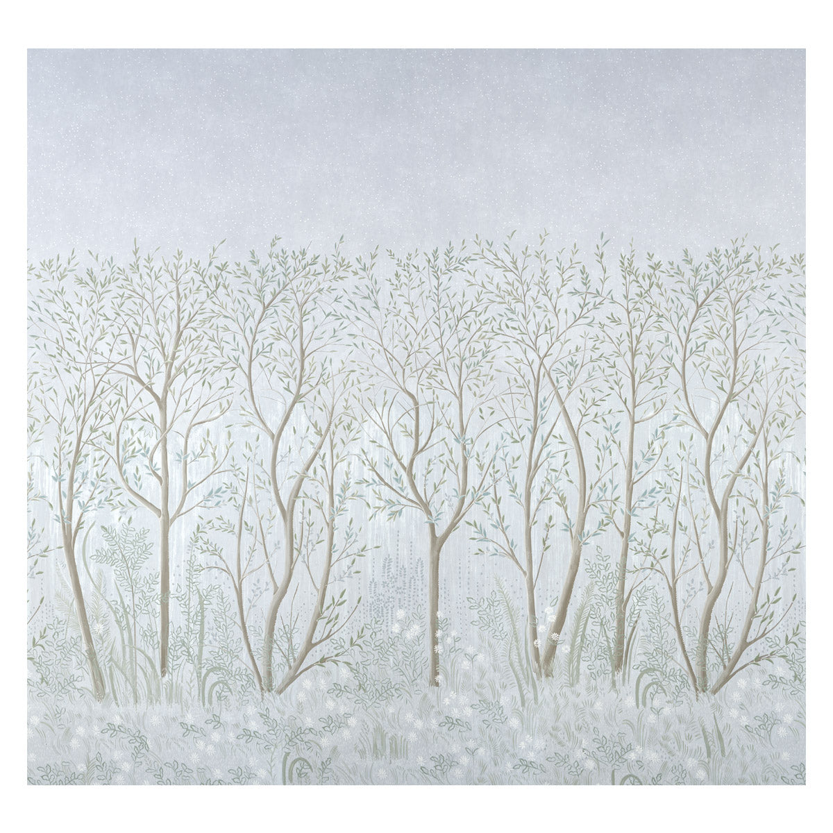 SCHUMACHER WALLCOVERING  PANELS BRINDILLE GOLDEN ACCENTED PANEL SET   MINERAL   - 5010923