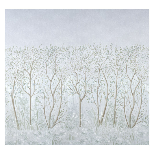 SCHUMACHER WALLCOVERING  PANELS BRINDILLE GOLDEN ACCENTED PANEL SET   MINERAL   - 5010923