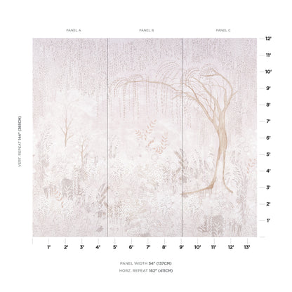 SCHUMACHER  PANELS BISOU PANEL SET   BLUSH   - 5010933