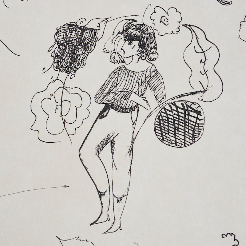 SCHUMACHER WALLCOVERING  PEG NORRISS TOILE DE FEMMES   PARCHMENT   - 5011080